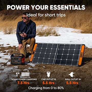 Jackery Portable Power Station Explorer 500, 518Wh Outdoor Solar Generator Mobile Lithium Battery Pack with 110V/500W AC Outlet (Solar Panel Optional) for Road Trip Camping Outdoor Adventure (Renewed)