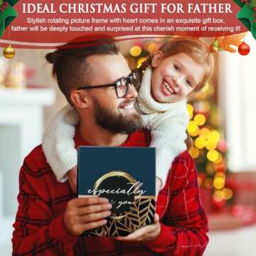 Christmas Gifts for Dad Who Wants Nothing from Daughter Son Kids Best Dad Gifts - Engraved Night Light with Dad Picture Frame 5x7, Father in Law Christmas Gifts & Step Dad Bonus Dad New Dad Gifts