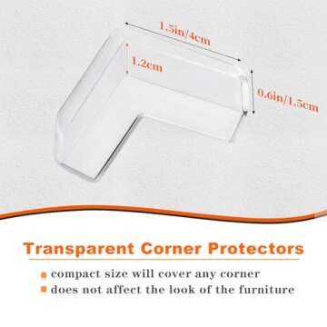 12 Pack Corner Guards Corner Protectors Baby Proof Furniture Corner & Edge Safety Bumpers, Table Corner Protector for Furniture Corner Covers Baby Safety, Baby Proofing, L Shaped