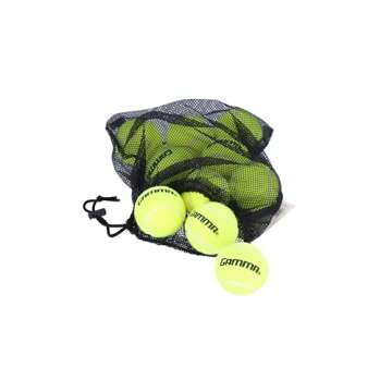 GAMMA Sports Pressureless Tennis-Balls with Mesh Tennis-Ball Bag 10 Pack