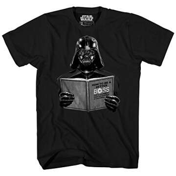 STAR WARS Darth Vader Dark Side Empire Funny Humor Pun Adult Men's Graphic Tee T-Shirt (X-Large) Black