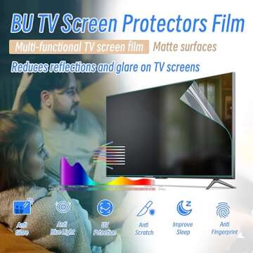 BU TV Screen Protectors - 50 Inch Anti-Glare & Blue Light Filter Film