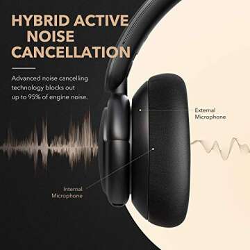 Soundcore by Anker Life Q30 Hybrid Active Noise Cancelling Headphones with Multiple Modes, Hi-Res Sound, Custom EQ via App, 40H Playtime, Comfortable Fit,Connect to 2 Devices (Renewed)