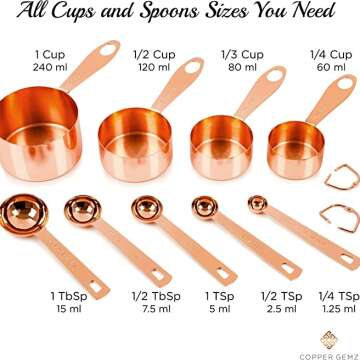 Copper Measuring Cups & Spoons