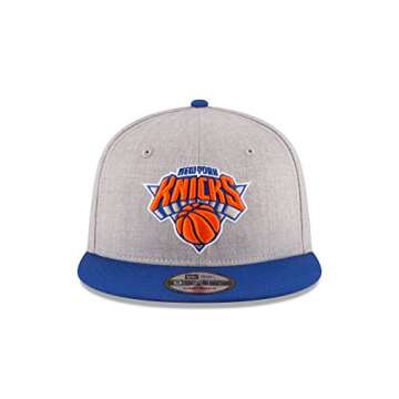 NBA New York Knicks Adult Men NBA 9Fifty 2Tone Heather Snapback Cap,OSFA,Heather Gray