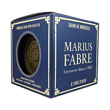 Marius Fabre 400g Cube of Pure Marseilles Soap In Vintage Style Box by Marius Fabre