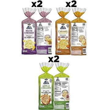 Quaker Large Rice Cakes Variety Pack - Gluten Free, 6 Count