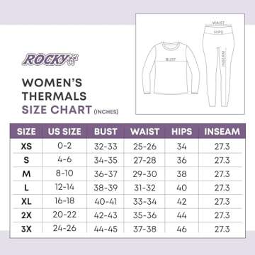 Rocky Thermal Underwear for Women (Long Johns Thermals Set) Shirt & Pants, Base Layer with Leggings/Bottoms Ski/Extreme Cold, Standard Weight (Christmas Design - 3X-Large)