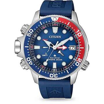 Citizen Men's Eco-Drive Promaster Aqualand Blue Red Watch BN2038-01L