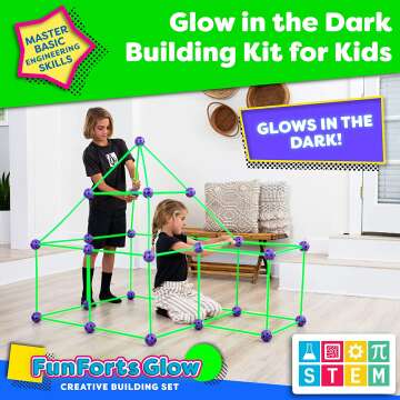 Glow Fort Building Kit for Kids