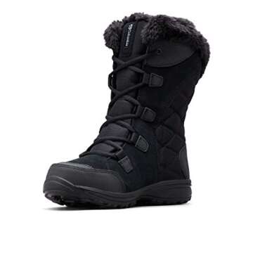 Columbia Women's Ice Maiden II Snow Boot, Black/Columbia Grey, 7.5 M US