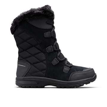 Columbia Women's Ice Maiden II Snow Boot, Black/Columbia Grey, 7.5 M US