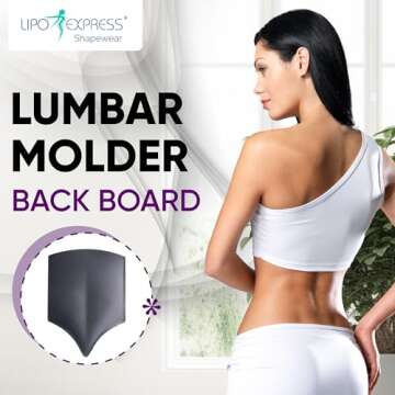 Lipo Express Lumbar Molder Back Board Liposuction BBL Post Surgery Supplies - Tabla Moldeadora de Espalda Post Cirugia