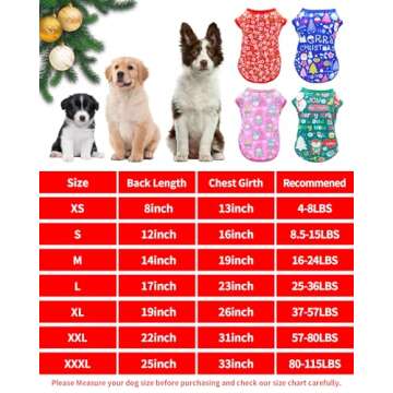 PET SHOW 4 Pack Christmas Dog Shirts for Small Medium Dogs Tank Top Tee Red Green Xmas Santa Gnome T-Shirts Pets Holiday Party Sleeveless Vest Cats Puppy Clothes Boys Girls(Medium)