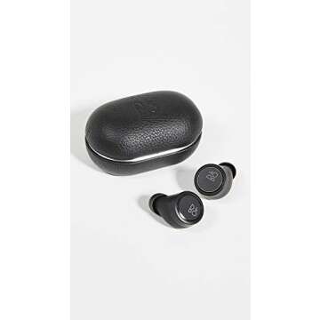 Bang & Olufsen Beoplay E8 3rd Generation True Wireless in-Ear Bluetooth Earphones, with Microphones and Touch Control, Wireless Charging Case, 35-Hour Playtime, Black