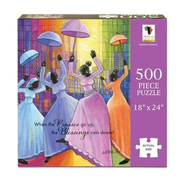 African American Expressions - Praises Go Up Puzzle – 500-Piece Inspirational African American Jigsaw Puzzle for Adults | Uplifting Faith-Based Artwork