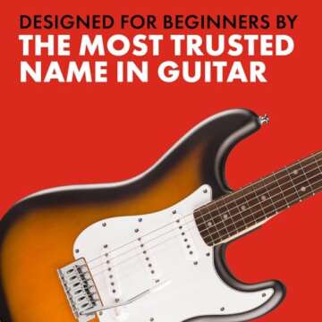 Fender Squier Debut Series Stratocaster Electric Guitar, Beginner Guitar, with 2-Year Warranty, Includes Free Lessons, 2-Color Sunburst with Matte Finish