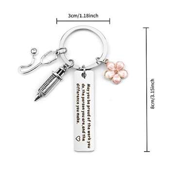 FFNMU Keychain Gift for Nurses - Graduation Appreciation Key Ring Accessory for Nursing Students and Medical Assistants - Birthday