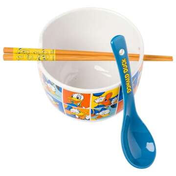 Disney Donald Duck Ramen Bowl & Chopsticks Set