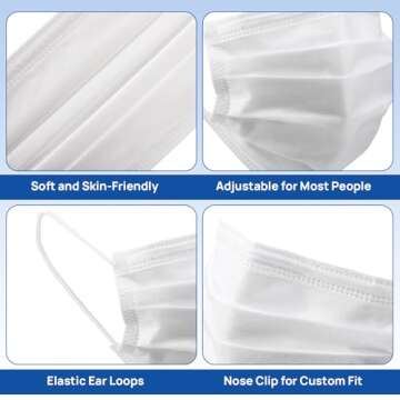 JMU 50 Pack Medical Face Masks - 4-Ply ASTM Level 3