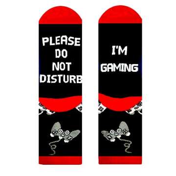 Valentines Day Gifts For Him Her Gamer,Anniversary Day Gifts For Men Couple,Do Not Disturb I'M Gaming Novelty Gamer Socks