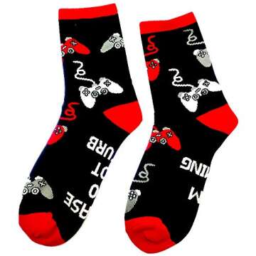 Valentines Day Gifts For Him Her Gamer,Anniversary Day Gifts For Men Couple,Do Not Disturb I'M Gaming Novelty Gamer Socks