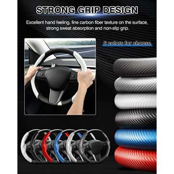 Custom-Fit Tesla Steering Wheel Cover for Model 3/Y