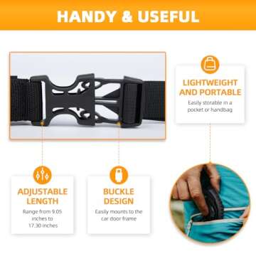 Adjustable Car Grab Handles for Enhanced Vehicle Support