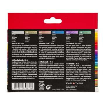 Amsterdam Acrylic Standard Series Paint Set 6x20ml, Pearl