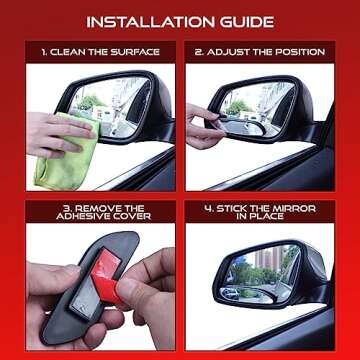 Blind Spot Convex Car Mirror: Rear view | Rearview Mirror Accessories for Car Interior - Women and Men Use Our Automotive Blindspot Mirrors for Larger Image and Improved Traffic Safety (2 pack)