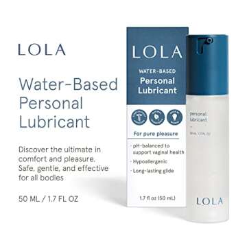 LOLA Lubricant - Water Based Lube for Couples, Unscented Personal Lube, Natural Lube Water Based, Anal Lube, Water Based Lubricant - Sex Lubricant - Natural Lubricant - Lubricant for Women & Men