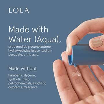 LOLA Lubricant - Water Based Lube for Couples, Unscented Personal Lube, Natural Lube Water Based, Anal Lube, Water Based Lubricant - Sex Lubricant - Natural Lubricant - Lubricant for Women & Men