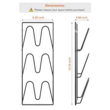 Pot Lid Organizer Rack – 6-Tier No-Drill Storage
