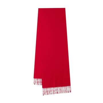 Calvin Olivia Unisex Cashmere Feel Tartan Scarf – Perfect Winter Gift