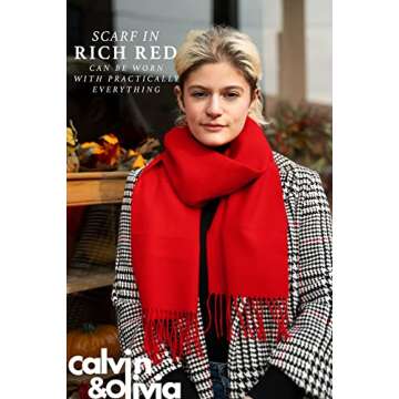 Unisex Cashmere Feel Tartan Scarf – Winter Essential