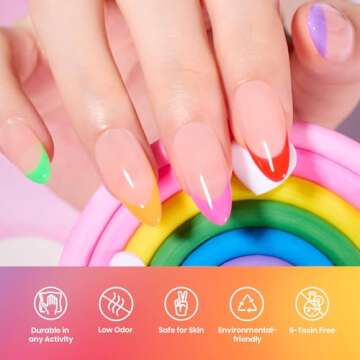 beetles Gel Polish Nail Set 23 Pcs 20 Colors Rainbow Summer Collection Green Pink Blue Glitter Nude Manicure Kit Valentine's Day Gift for Women with 3Pcs Base Matte & Glossy Top Coat Uv Lamp Needed