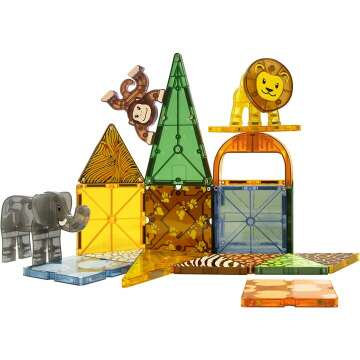 Magna Tiles® Safari Animals 25 Piece Set for Kids