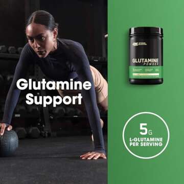 Optimum Nutrition L-Glutamine Muscle Recovery Powder, 1000 Gram, 194 Servings (Pack of 1)