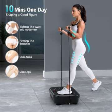 PUREROYI Vibration Plate Exercise Machine, Vibration Plate for Lymphatic Drainage 330 Lbs Capacity Whole Body Vibration Platform Machines Helps Weight Loss Shaping Toning Wellness Home Gyms Office