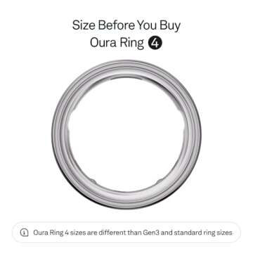 Oura Ring 4 - Silver - Size 8 - Smart Ring - Size First with Oura Ring 4 Sizing Kit - Sleep Tracking Wearable - Heart Rate - Fitness Tracker - Up to 8 Days of Battery Life