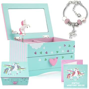 Unicorn Jewelry Box for Girls