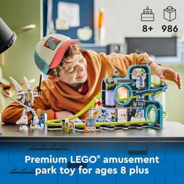 LEGO City Robot World Roller Coaster Building Set - Kids Engineering Toy with Posable Mech Suit for Boys & Girls, Ages 8+ - Gift Ideas for Birthdays - 60421