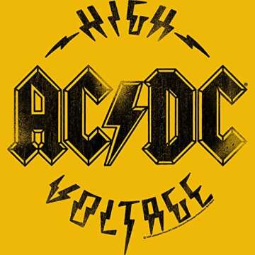 American Classics ACDC Heavy Metal Rock Band High Voltage Distressed Ginger Adult T-Shirt Tee