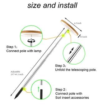 Plant Grow Light,yadoker LED Growing Light Full Spectrum for Indoor Plants,Height Adjustable, Automatic Timer, 5V Low Safe Voltage,Idea for Large Plant Light