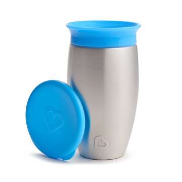 Munchkin® Miracle® Stainless Steel 360 Toddler Sippy Cup, 10 Ounce, Blue