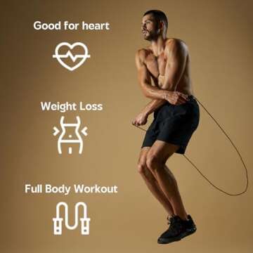 XYLsports Jump Rope for Fitness Adjustable Rope for Men, Women, and Kids Ideal for Cardio and Training Workouts