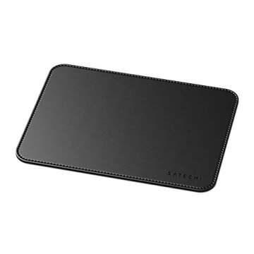 Satechi Eco-Leather Mouse Pad, 9.8" x 7.5" Ergonomic Mousepad, Waterproof Desk Mat for Computers, Laptops, Wrist Support Desk Accessories for Office and Home, Workspace, Gaming - Black