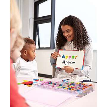 Gamenote Classroom Magnetic Alphabet Letters Kit 238 Pcs with Double - Side Magnet Board - Foam Alphabet Letters for Preschool Kids Toddler Spelling and Learning Colorful ABC Education Fridge Magnets