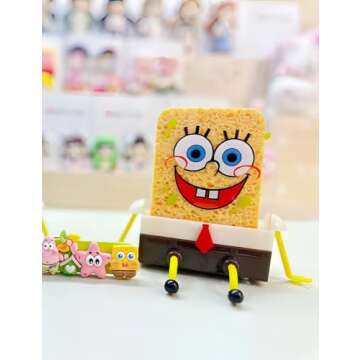 Cute Baychon Bob Kitchen Sponge Holder with 2 Sponges