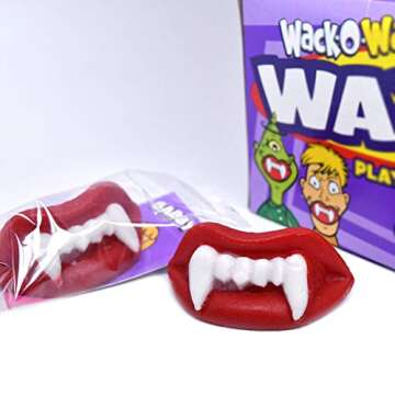 Wack-O-Wax Fangs, 24-Count Box, Cherry Flavor